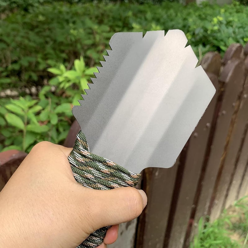 Valken Ultralight Titanium Camping Trowel Backpacking Trowel Portable Camping Shovel Small Potty Spade Hiking Trowel Garden Trowel with Longer Handle - Image 4